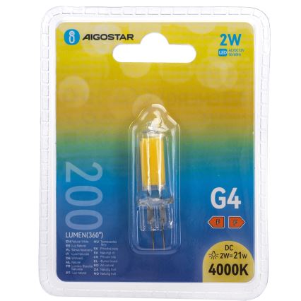 LED izzó G4/2W/12V 4000K - Aigostar