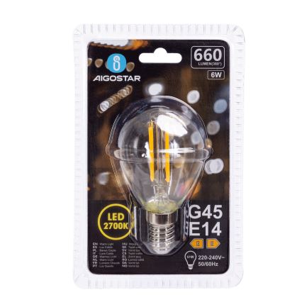 LED Izzó G45 E14/6W/230V 2700K - Aigostar