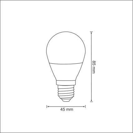 LED Izzó G45 E27/4,5W/230V 3000K