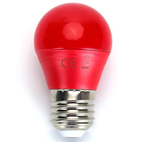 LED Izzó G45 E27/4W/230V piros - Aigostar