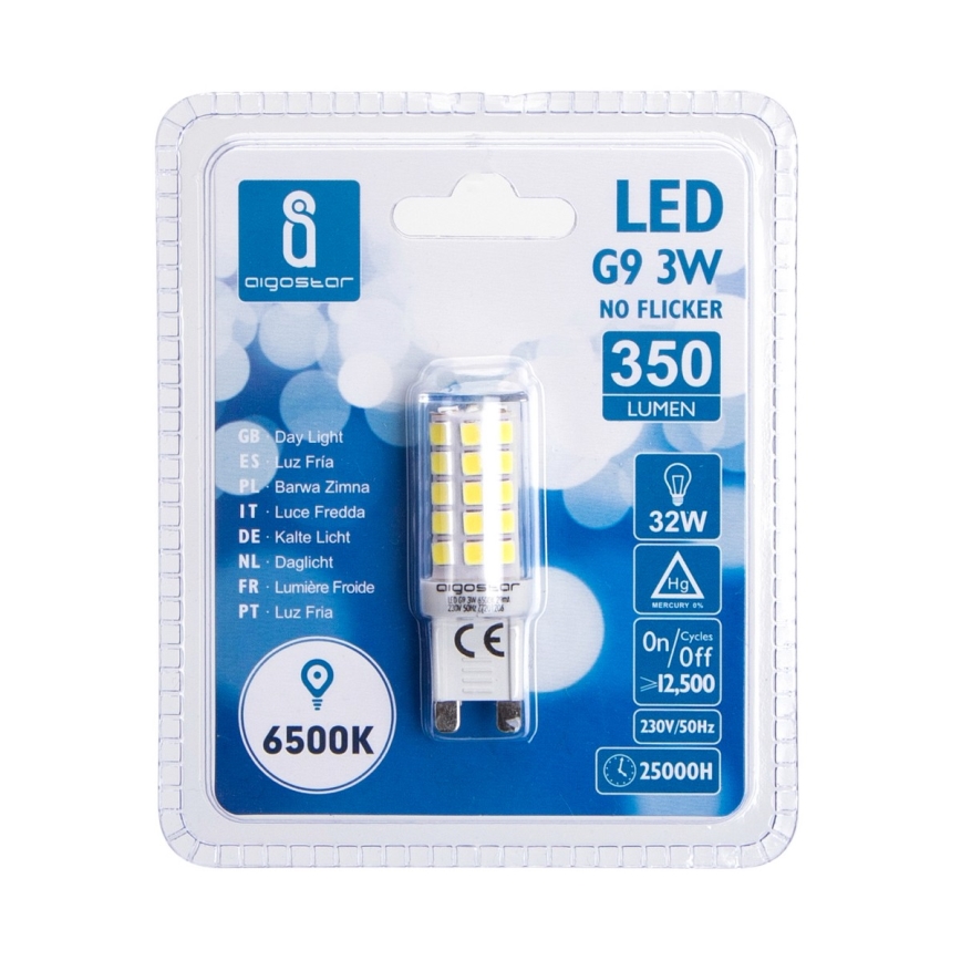 LED Izzó G9/3W/230V 6500K - Aigostar