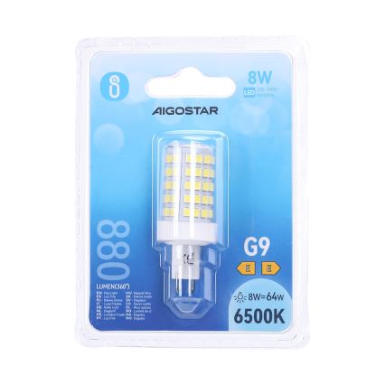 LED izzó G9/8W/230V 6500K - Aigostar