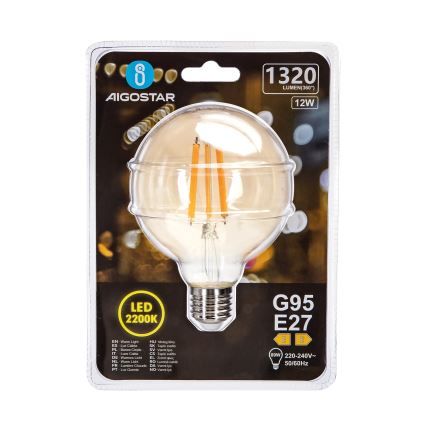 LED Izzó G95 E27/12W/230V 2200K - Aigostar