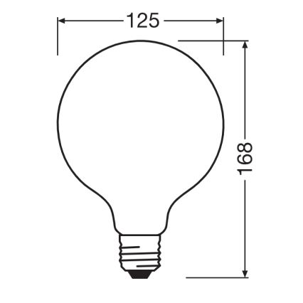 LED izzó GLOBE CLASSIC FILAMENT G125 E27/11,6W/230V 4000K - Ledvance