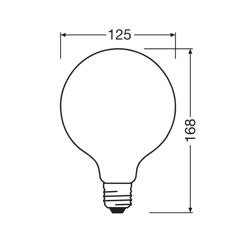LED izzó GLOBE CLASSIC FILAMENT G125 E27/11,6W/230V 4000K - Ledvance