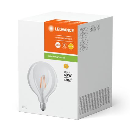 LED izzó GLOBE CLASSIC FILAMENT G125 E27/4W/230V 2700K - Ledvance
