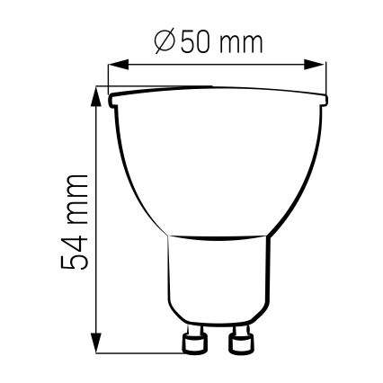 LED Izzó GU10/4,5W/230V 4000K fekete