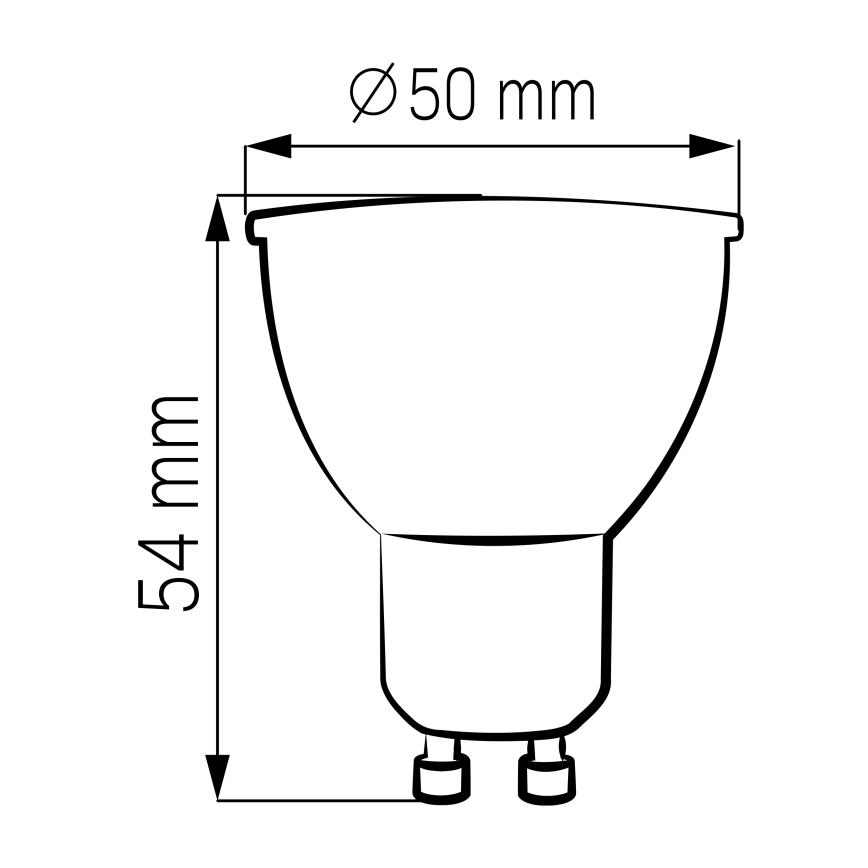 LED Izzó GU10/4,5W/230V 4000K fekete