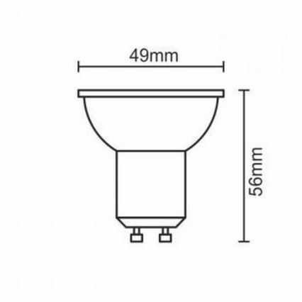 LED Izzó GU10/6W/230V 4000K fekete
