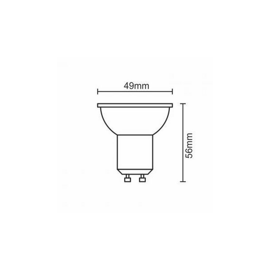 LED Izzó GU10/6W/230V 4000K fekete
