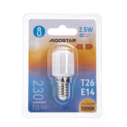 LED izzó hűtőszekrénybe T26 E14/2,5W/230V 3000K - Aigostar