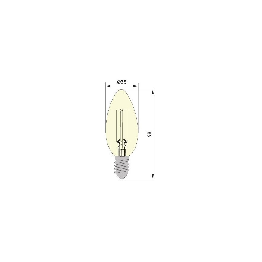 LED Izzó LEDSTAR VINTAGE E14/5W/230V 4000K