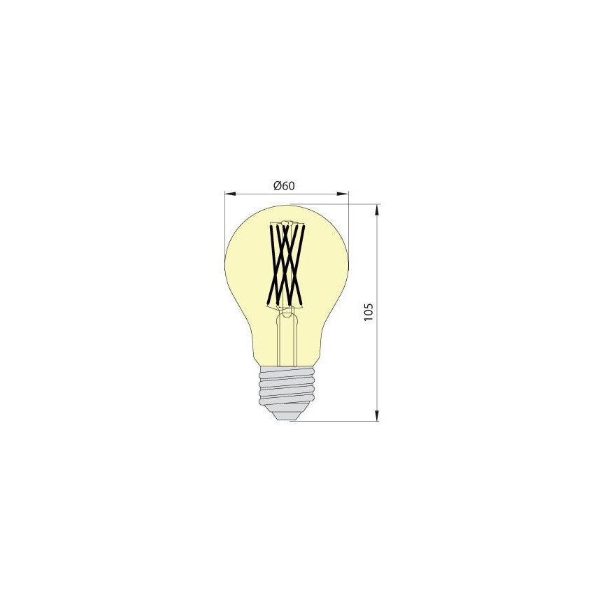 LED Izzó LEDSTAR VINTAGE E27/10W/230V 3000K