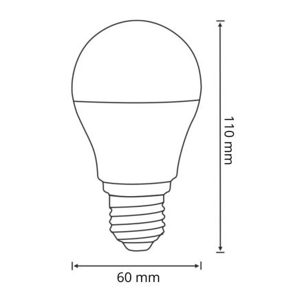LED izzó mozgás- és alkonyatérzékelővel A60 E27/8W/230V 3000K
