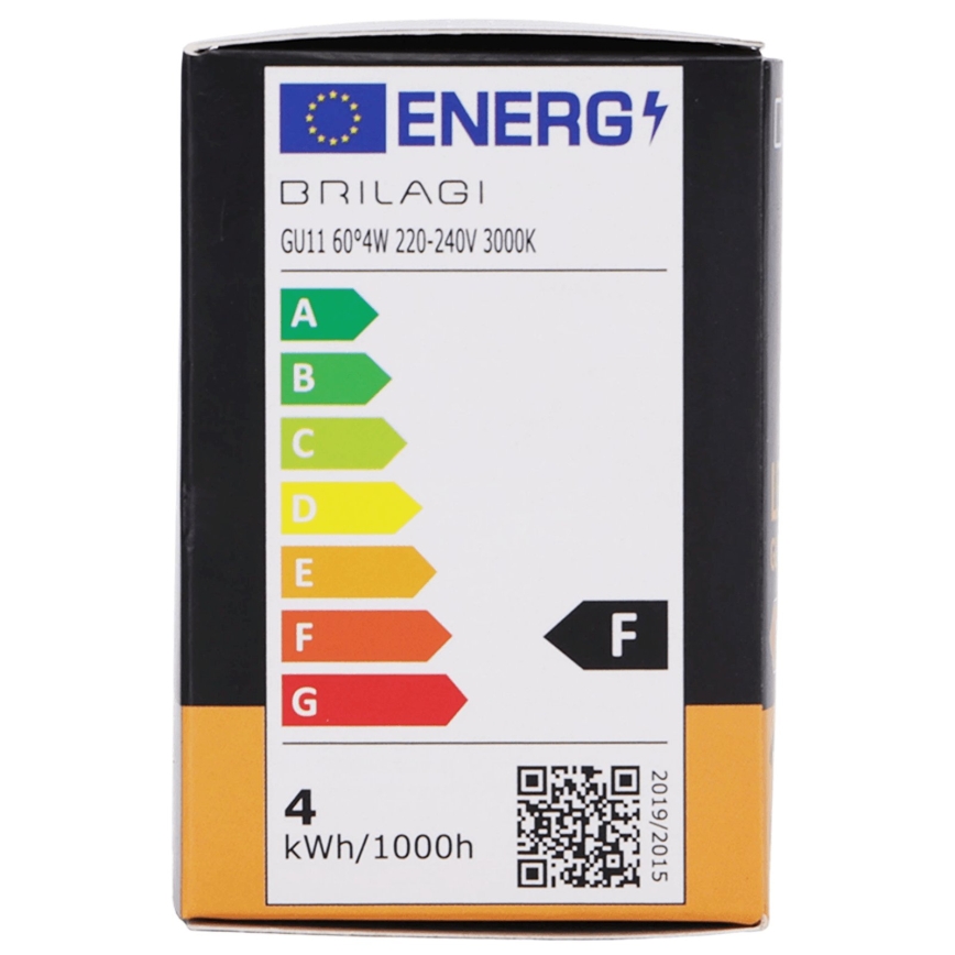 LED izzó MR11 GU10/4W/230V 3000K 60° fekete - BRILAGI