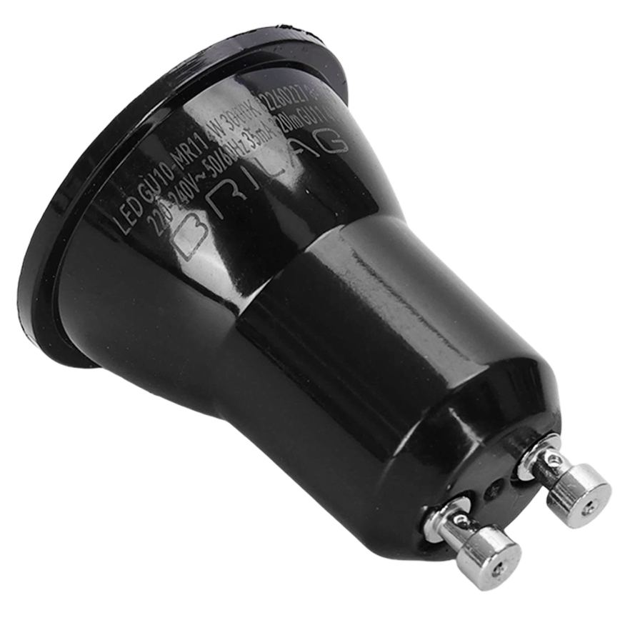 LED izzó MR11 GU10/4W/230V 3000K fekete - BRILAGI