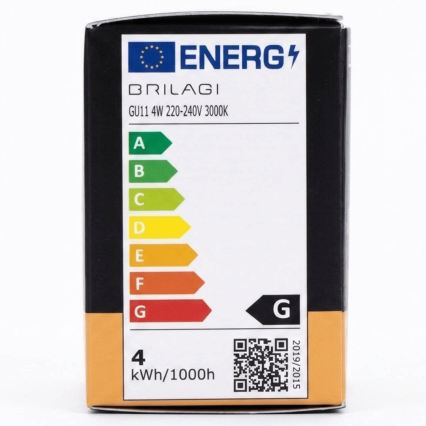 LED izzó MR11 GU10/4W/230V 3000K fekete - BRILAGI