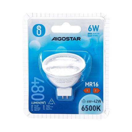 LED Izzó MR16 GU5,3/6W/12V 6500K - Aigostar