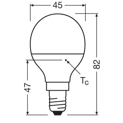 LED Izzó P40 E14/4,9W/230V 2700K - Osram