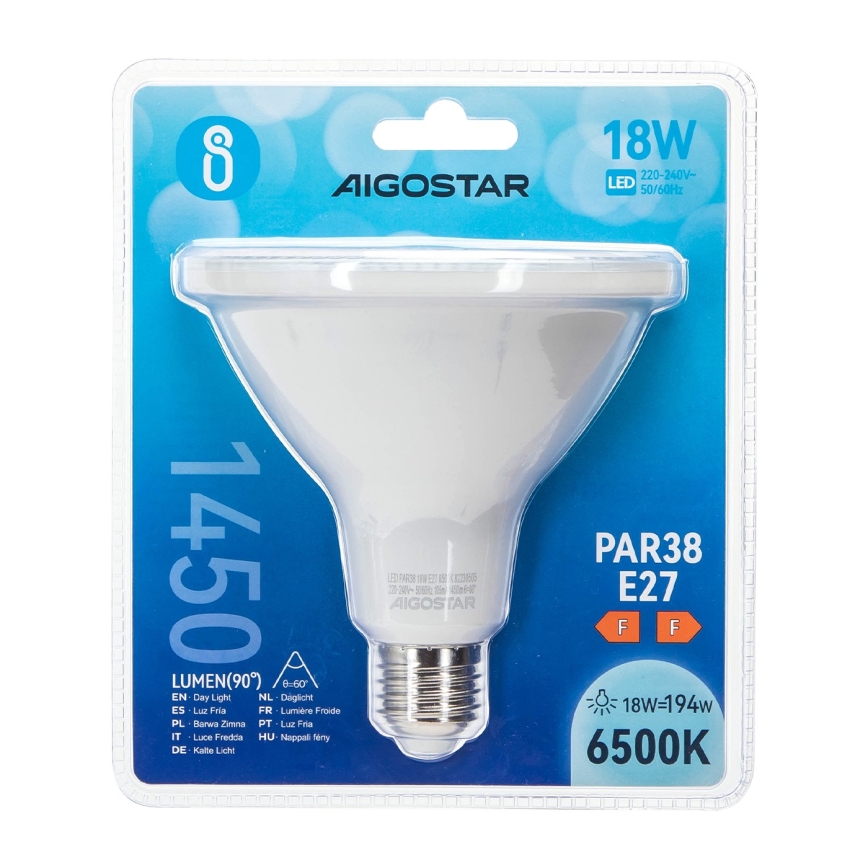 LED Izzó PAR38 E27/18W/230V 6500K - Aigostar