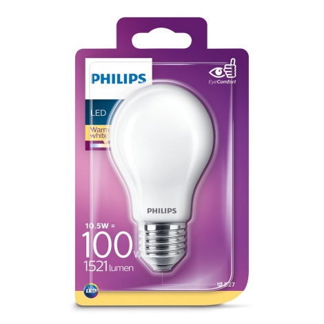 LED Izzó Philips E27/10,5W/230V 2700K