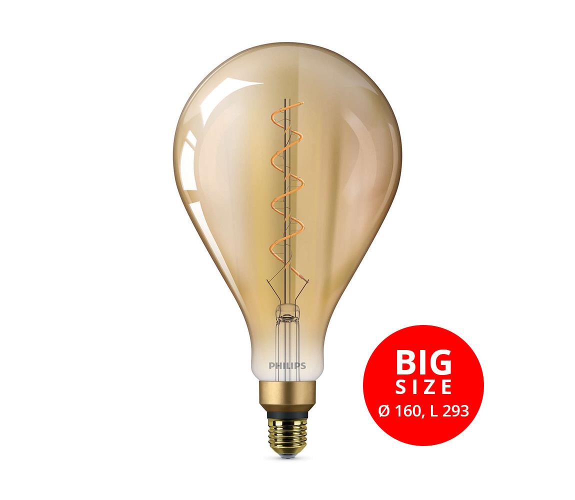 E27 4,5W LED izzó Giant, melegfehér, arany