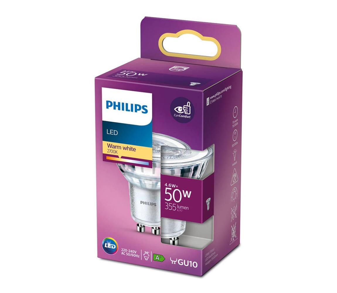 LED Izzó Philips GU10/4,6W/230V 2700K 8718699774134