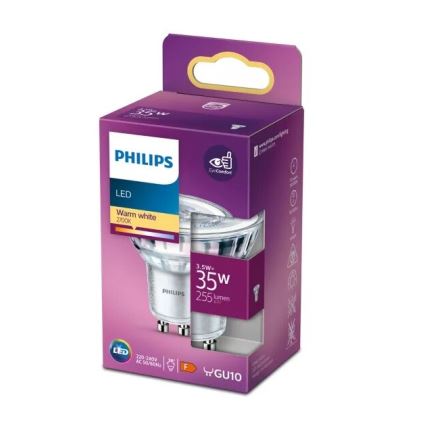 LED Izzó Philips PAR16 GU10/3,5W/230V 2700K