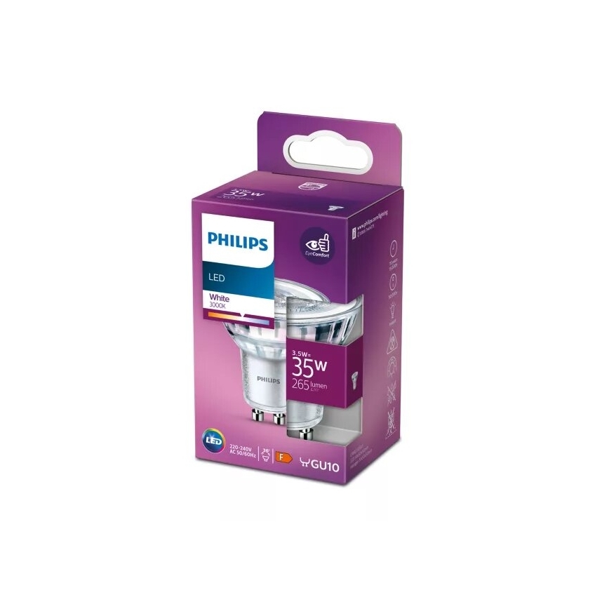 LED Izzó Philips PAR16 GU10/3,5W/230V 3000K