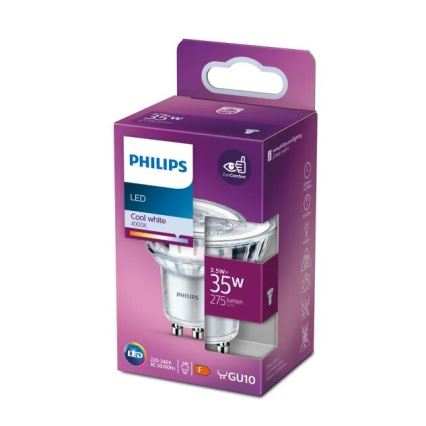 LED Izzó Philips PAR16 GU10/3,5W/230V 4000K