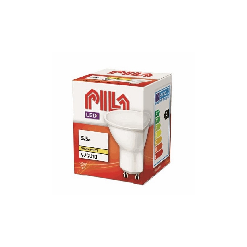 LED Izzó Philips Pila GU10/5,5W/230V 2700K