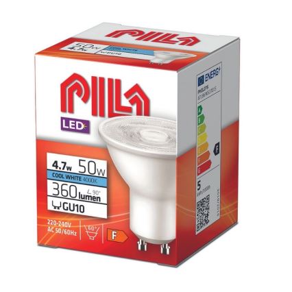LED Izzó Philips Pila PAR16 GU10/4,7W/230V 4000K