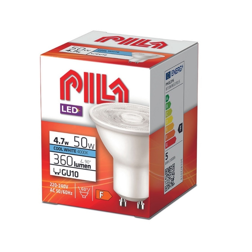LED Izzó Philips Pila PAR16 GU10/4,7W/230V 4000K