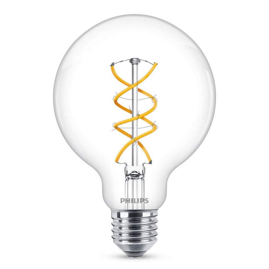 LED Izzó Philips VINTAGE G95 E27/5W/230V 2200K