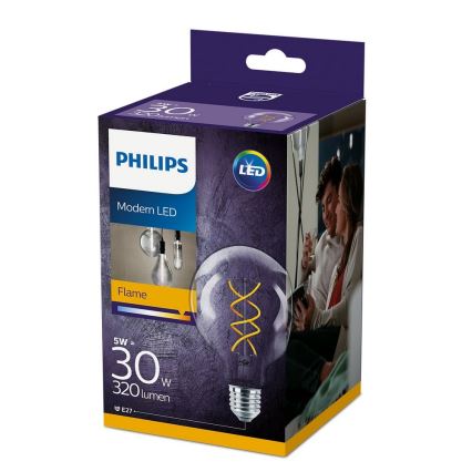 LED Izzó Philips VINTAGE G95 E27/5W/230V 2200K