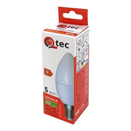 LED Izzó Qtec C35 E14/5W/230V 2700K