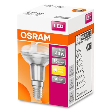 LED Izzó R50 E14/2,6W/230V 2700K - Osram