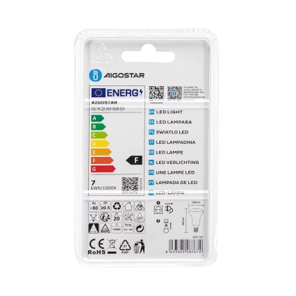 LED Izzó R50 E14/7W/230V 6500K - Aigostar