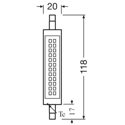 LED Izzó R7s/12W/230V 2700K 118 mm - Osram