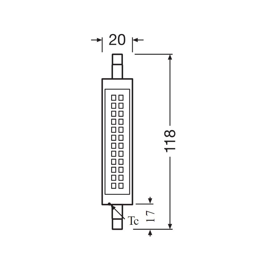 LED Izzó R7s/12W/230V 2700K 118 mm - Osram