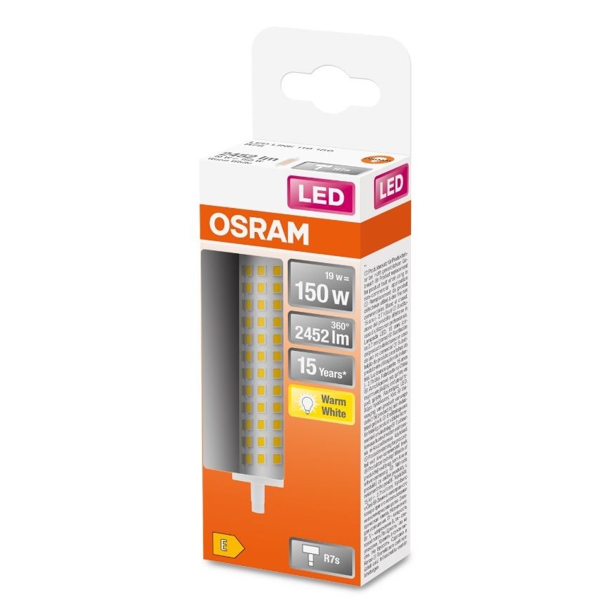 LED Izzó R7s/19W/230V 2700K 118 mm - Osram