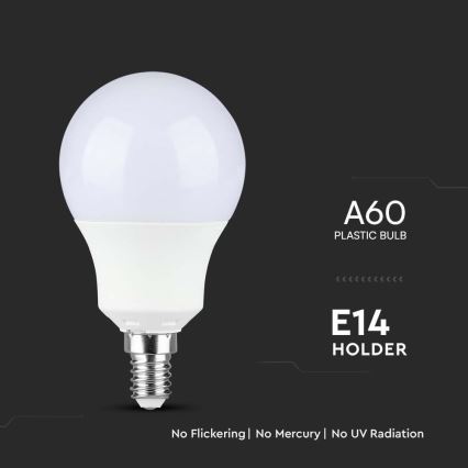 LED Izzó SAMSUNG CHIP A60 E14/8,5W/230V 6500K