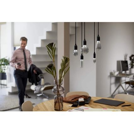 LED Izzó SMOKY VINTAGE Philips ST64 E27/2,3W/230V 2700K