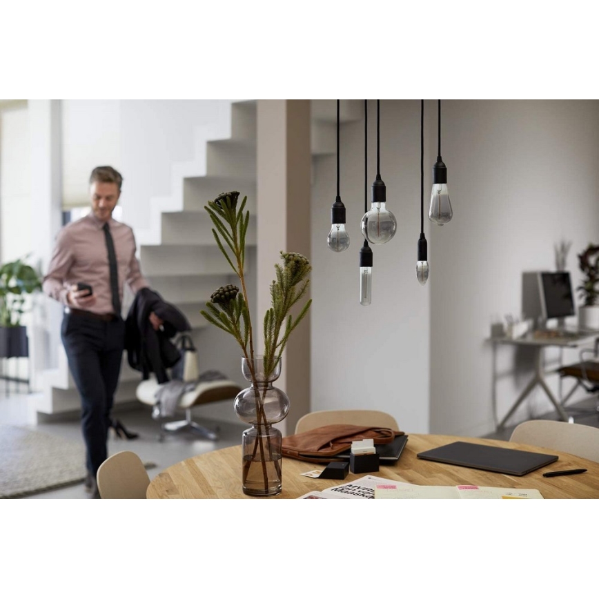 LED Izzó SMOKY VINTAGE Philips ST64 E27/2,3W/230V 2700K