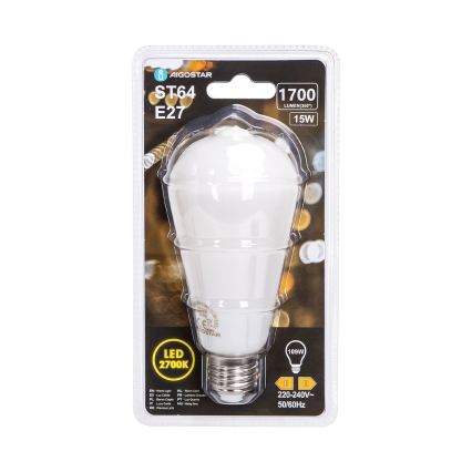 LED izzó ST64 E27/15W/230V 2700K - Aigostar