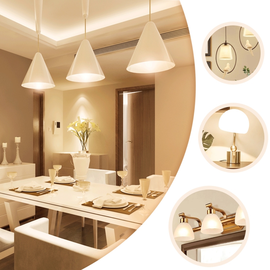 LED izzó ST64 E27/8W/230V 2700K - Aigostar