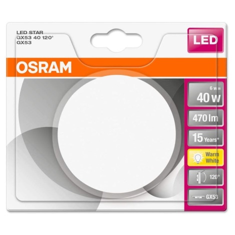 LED Izzó STAR GX53/6W/230V 4000K - Osram