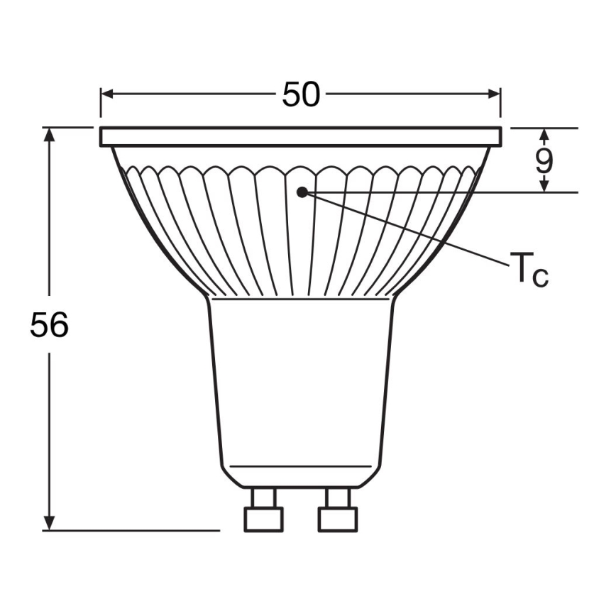 LED Izzó STAR PAR16 GU10/4,3W/230V 2700K 120° - Osram