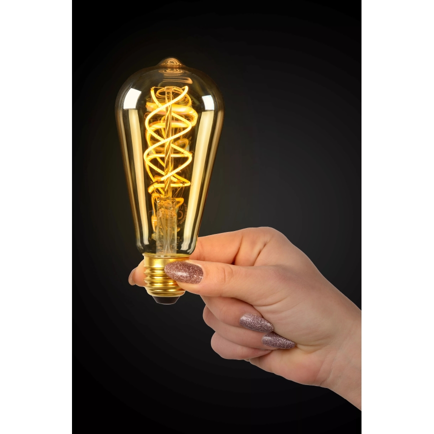 LED Izzó szürkületérzékelővel FILAMENT ST64 E27/4W/230V 2200K - Lucide 49034/04/62