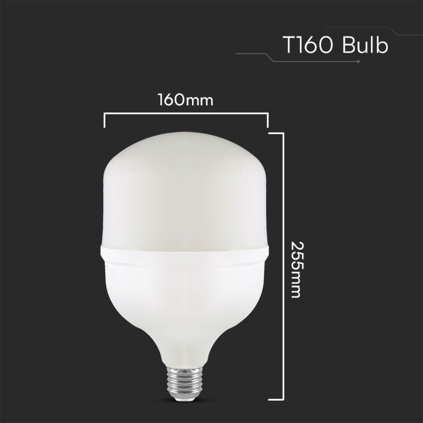 LED izzó T160 E27/60W/230V 6500K